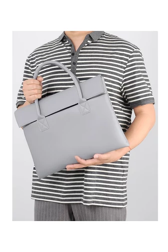 Bonluo Svetlosivá  vodotesná taška na notebook, veľkosťou 14" (28*38*5cm)