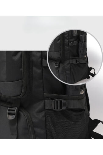 Bonluo Čierny batoh  na turistiku vyrobený z pevného materiálu, rozšíriteľný priestor (58 x 38 x 20 cm)