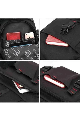 Bonluo čierny turistický batoh, 15-palcový priestor na notebook (53 x 33 x 15)