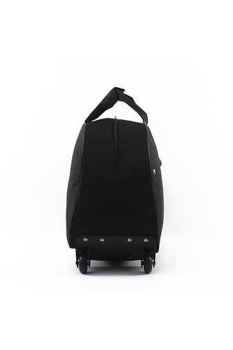 Bonluo Čierna cestovná taška so vzorom písma v štýle kufra, rozmer (60x28x38)
