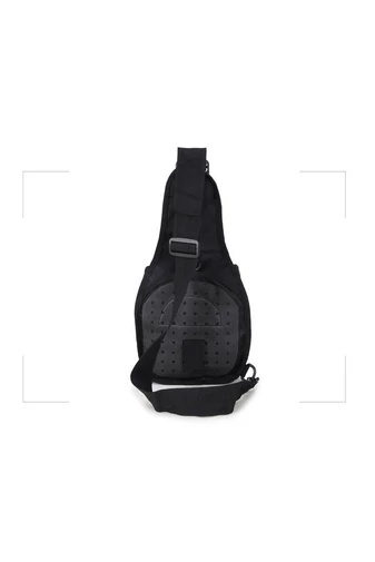 Bonluo čierny pánsky batoh/ crossbody taška  z pevného materiálu (24x22x14cm)