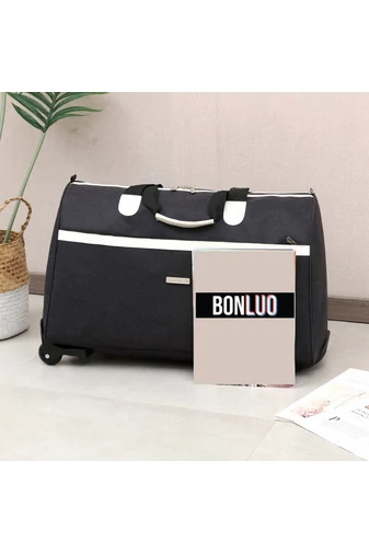 Bonluo čierna cestovná taška v štýle kufra, vodotesný materiál (65x35x25)