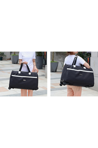 Bonluo sivá cestovná taška v štýle kufra, vodotesný materiál (65x35x25)