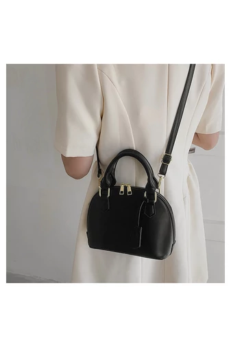 Bonluo elegantná čierna mini kabelka/crossbody kabelka z ekokože