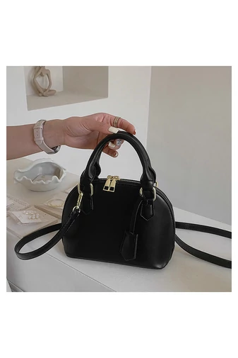 Bonluo elegantná čierna mini kabelka/crossbody kabelka z ekokože