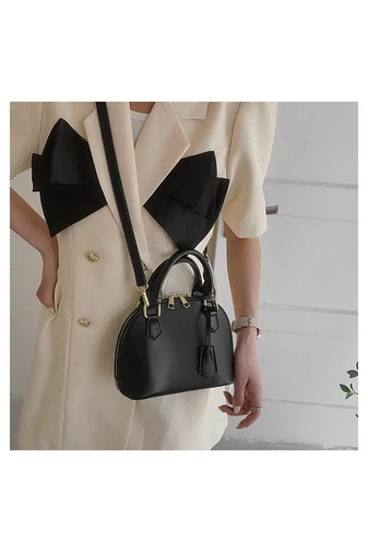 Bonluo elegantná čierna mini kabelka/crossbody kabelka z ekokože