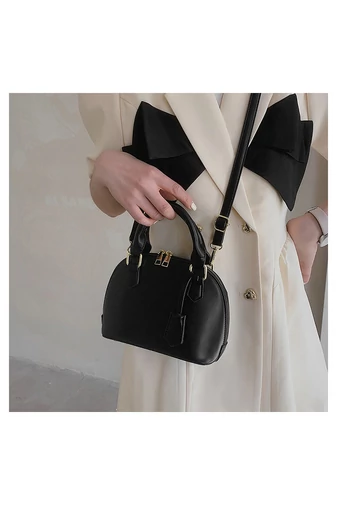Bonluo elegantná čierna mini kabelka/crossbody kabelka z ekokože
