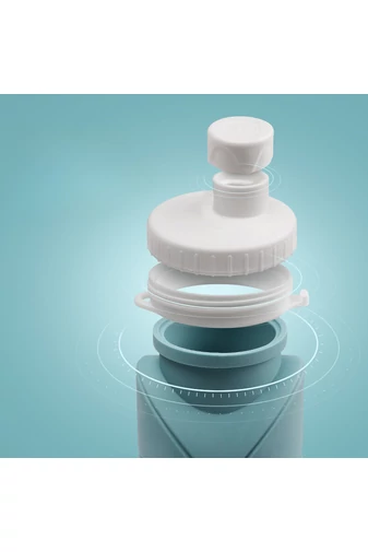 silikónová skladacia modrá fľaša na vodu BPA Free, Bonluo