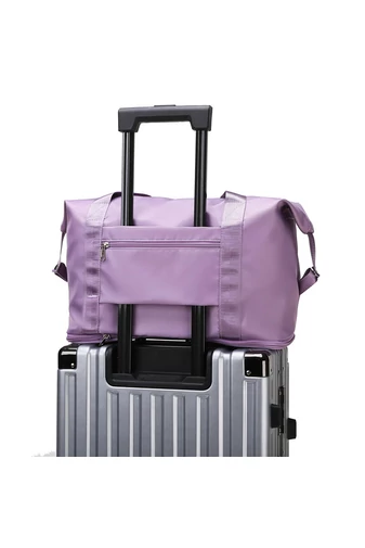 Bonluo Čierna Rozšíriteľná cestovná taška s vyšívaným vzorom Veľkosťou Wizzair (40*30*20 cm)