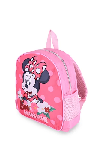 Ružový batoh pre dievčatá s rozprávkovým motívom Minnie, Rozmery 24*31*10,5 cm