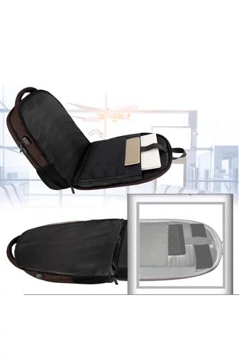 Čierny vodotesný batoh prémiovej kvality s USB priestorom a pripevnením na kufor(46*32*6cm) Bonluo