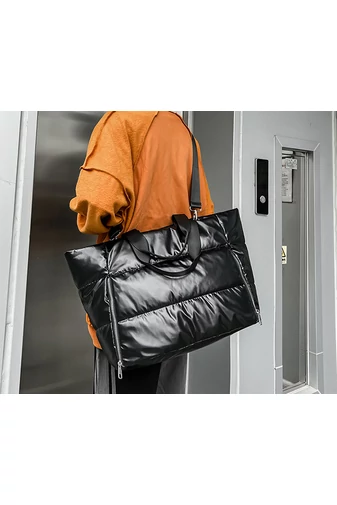 Čierna taška na rameno/cestovná taška vyrobená z vodeodolného materiálu Veľkosť 58*36*21cm Bonluo