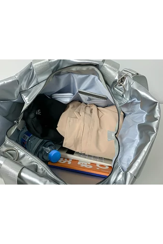 Strieborná taška na rameno/cestovná taška vyrobená z vodeodolného materiálu Veľkosť 58*36*21cm Bonluo
