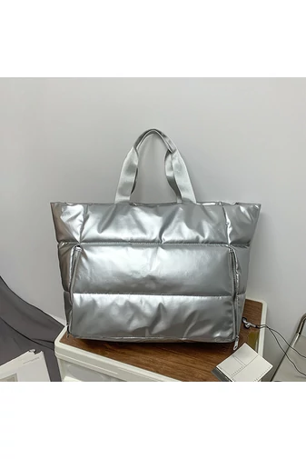 Strieborná taška na rameno/cestovná taška vyrobená z vodeodolného materiálu Veľkosť 58*36*21cm Bonluo