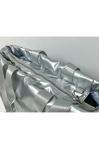 Strieborná taška na rameno/cestovná taška vyrobená z vodeodolného materiálu Veľkosť 58*36*21cm Bonluo