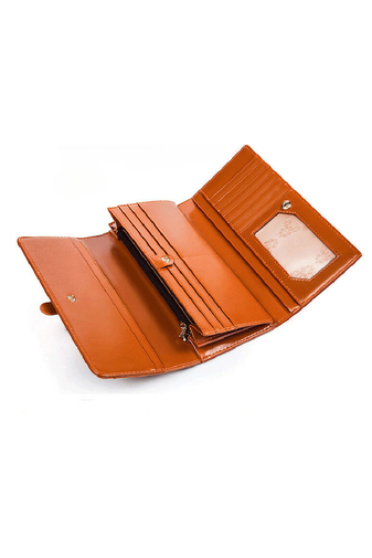 Hnedá dámska peňaženka vyrobená z pravej kože Veľkosť 19*10*3cm Bonluo