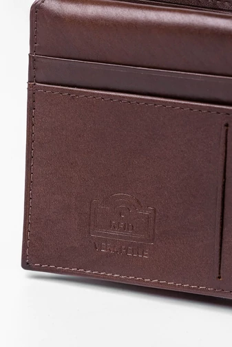 Pierre Cardin Tmavohnedá pánska peňaženka z pravej kože Veľkosť (13x11x2,5cm)