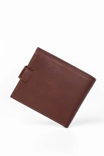 Pierre Cardin Tmavohnedá pánska peňaženka z pravej kože Veľkosť (13x11x2,5cm)