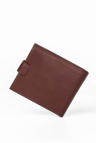 Pierre Cardin Tmavohnedá pánska peňaženka z pravej kože Veľkosť (13x11x2,5cm) 