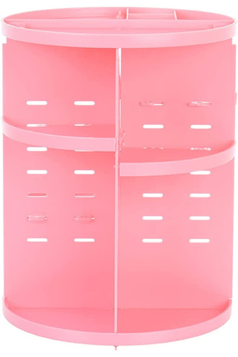 plastový Ružový organizér na kozmetické výrobky s otáčaním o 360°
