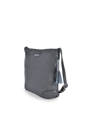 Monica & Co sivá crossbody kabelka so strapcami