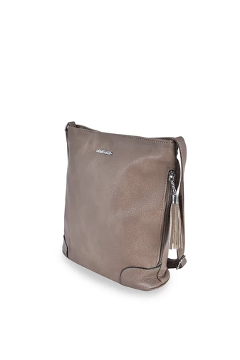 Monica & Co Pieskovo hnedá Crossbody kabelka so strapcami