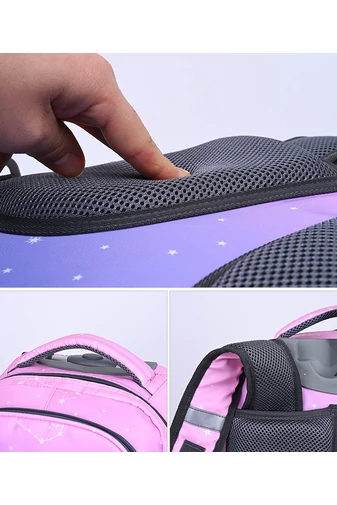 Bonluo modrý batoh na kolieskach so zajačikom vyrobený z nepremokavého materiálu Veľkosť 48*31*21cm