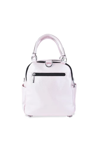 SILVIA ROSA Ružový batoh/kabelka a crossbody z eko kože