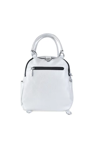 SILVIA ROSA Biely batoh/kabelka a crossbody z eko kože