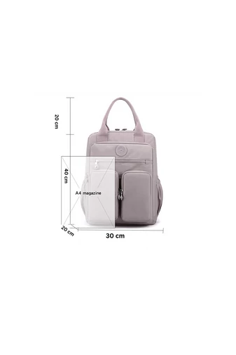 Bonluo tmavoružový multifunkčný batoh s viacerými vreckami, veľkosť Wizzair (40*30*20cm)