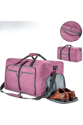 Bonluo Malá Ružová Cestovná Taška skladateľná vyrobená z nepremokavého materiálu s rozmermi: (36x60x26 cm)