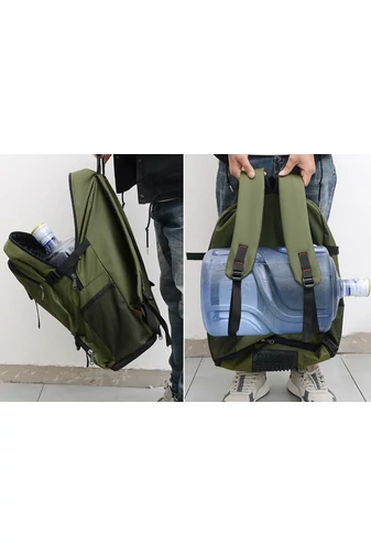 Bonluo tmavozelený batoh na turistiku s rozšíriteľnou veľkosťou priestoru (51 x 36 x 14 cm)