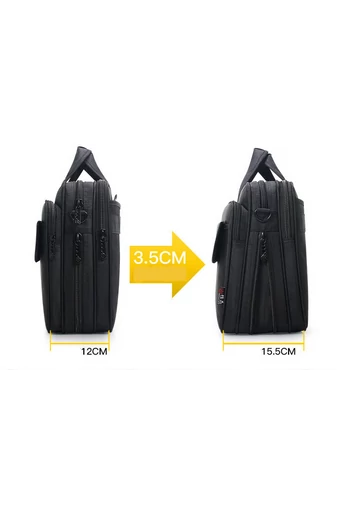 Bonluo rozšíriteľná aktovka z odolného materiálu, na notebook 15,6", veľkosť Wizzair (40*30*15)