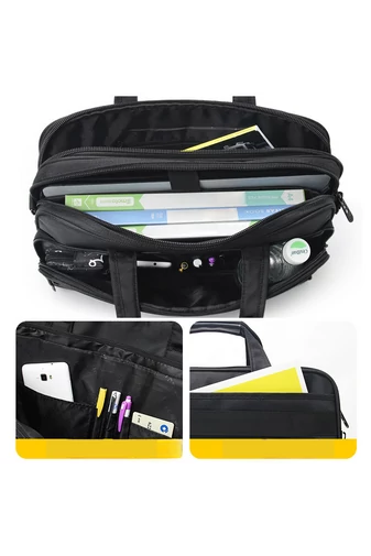 Bonluo rozšíriteľná aktovka z odolného materiálu, na notebook 15,6", veľkosť Wizzair (40*30*15)