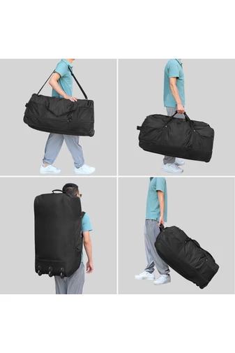 Bonluo čierna rozšíriteľná cestovná taška s kolieskami, extra veľký priestor (80 cm)