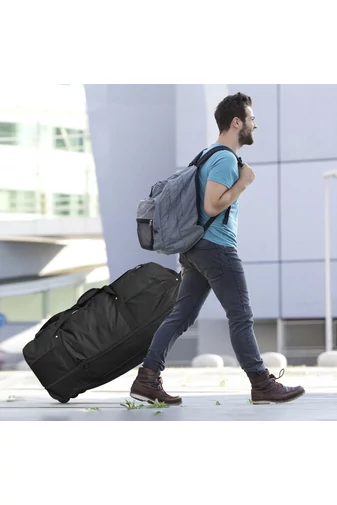 Bonluo čierna rozšíriteľná cestovná taška s kolieskami, extra veľký priestor (80 cm)