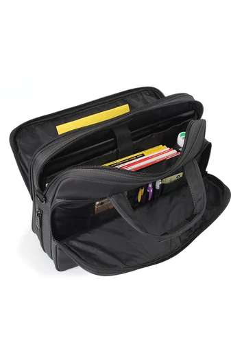 Bonluo tmavosivá aktovka z odolného materiálu s priestorom pre notebook (15,6")