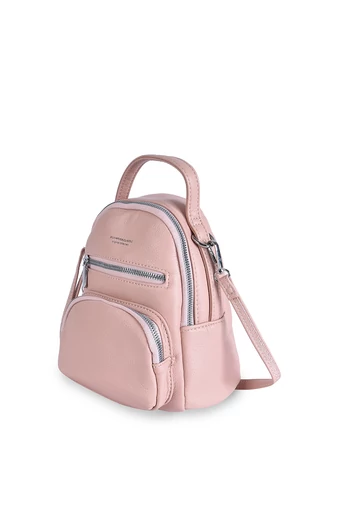 Silvia Rosa Trendy Malý Ružový Batoh/Crossbody Taška z Eko Kože