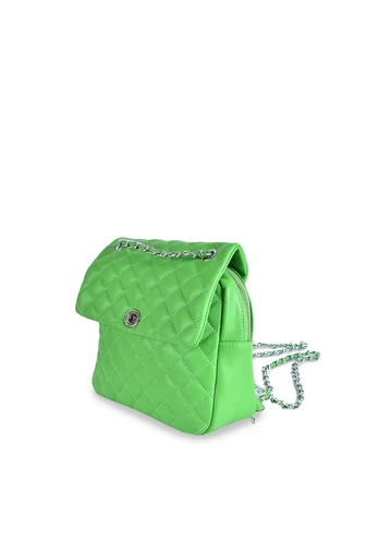 Zelená crossbody taška na batoh s moderným prešívaním