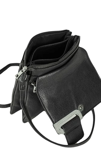 Dámska ružová crossbody kabelka z umelej kože