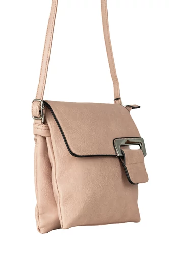 Dámska ružová crossbody kabelka z umelej kože