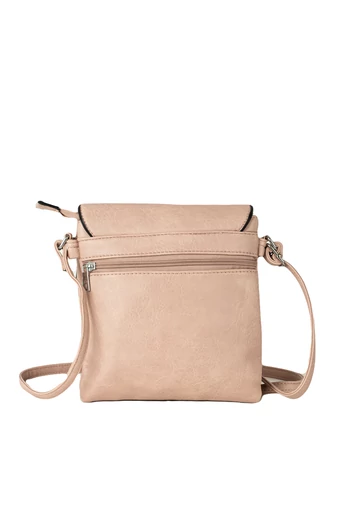 Dámska ružová crossbody kabelka z umelej kože