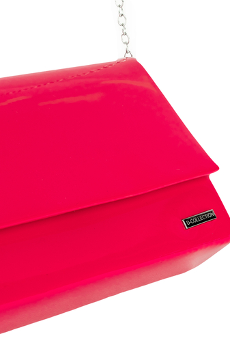 Bonluo Elegantná tmavo-ružová kabelka z lakovanej kože