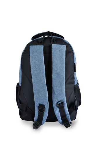 BONLUO svetlomodrý unisex batoh s viacerými priehradkami z polyesteru