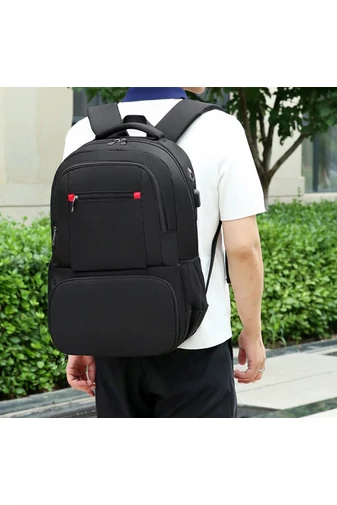 Bonluo sivý pánsky ruksak, veľmi odolný, s USB kontaktom a s termoizolačným vreckom, Veľkosť 49 * 33 * 22 cm