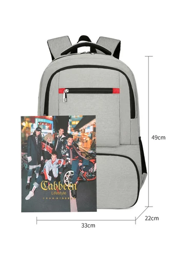 Bonluo sivý pánsky ruksak, veľmi odolný, s USB kontaktom a s termoizolačným vreckom, Veľkosť 49 * 33 * 22 cm