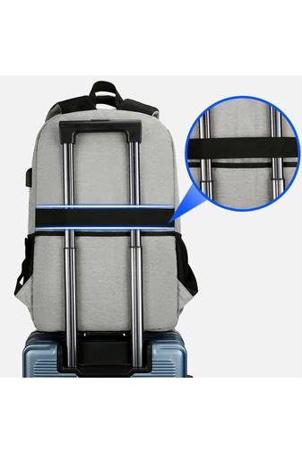 Bonluo sivý pánsky ruksak, veľmi odolný, s USB kontaktom a s termoizolačným vreckom, Veľkosť 49 * 33 * 22 cm