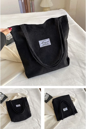 Bonluo trendy minimalistická čierna zamatová taška