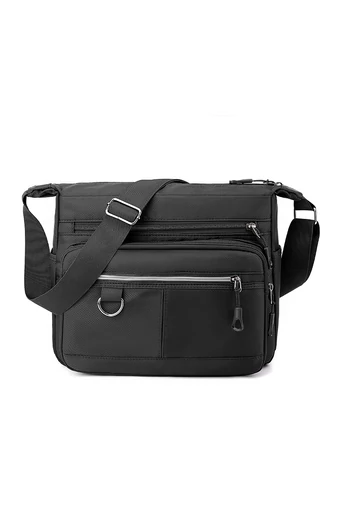 Bonluo  pánska čierna crossbody taška vyrobená z vodeodolného materiálu