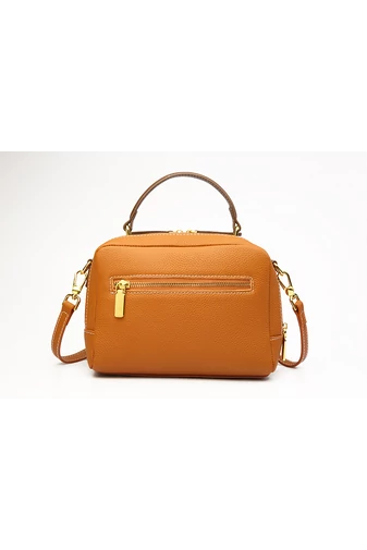 Bonluo Hnedá kabelka/crossbody z prírodnej kože Veľkosť 17*22*12cm